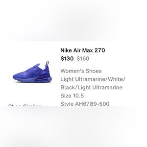 Nike Blue Air Max 270 Sneakers